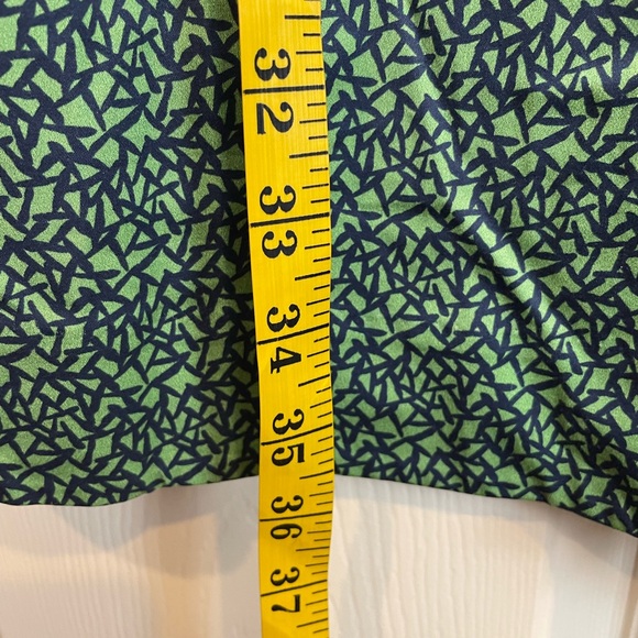 New COS stand collar a line poplin dress Kelly Green navy blue Patterned Dress 8 - Picture 14 of 16